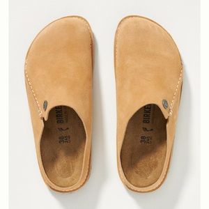 NEW Birkenstock Zermatt Clogs Suede Tan 37 narrow
